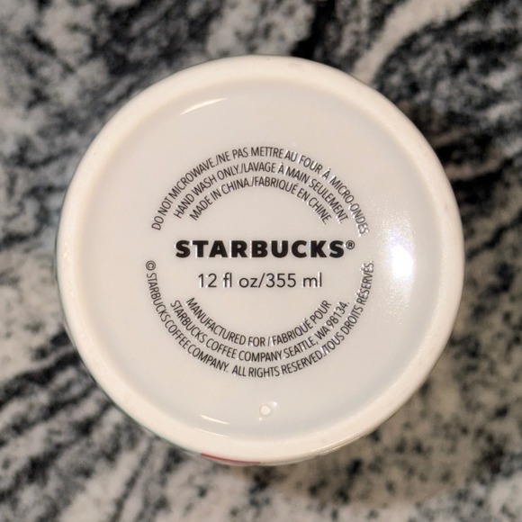 Starbucks 12oz 355mL California Travel Tumbler Mug Palm Trees Sun‎ Design w/ Lid - Picture 10 of 16